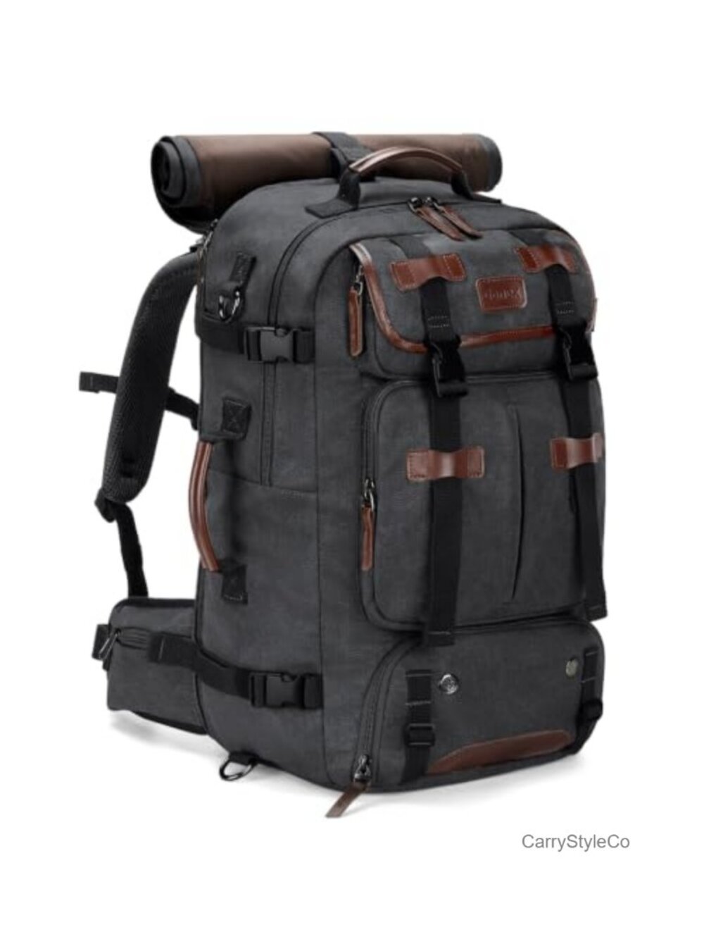 40L Convertible Laptop Backpack Canvas Carry-On Briefcase Shoulder Bag